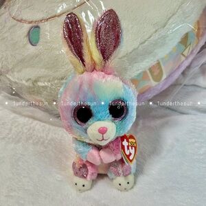 🍭 Japan Exclusive! ELLEN Tie Dye Pastel Bunny 6in (2022) • Ty Beanie Boos